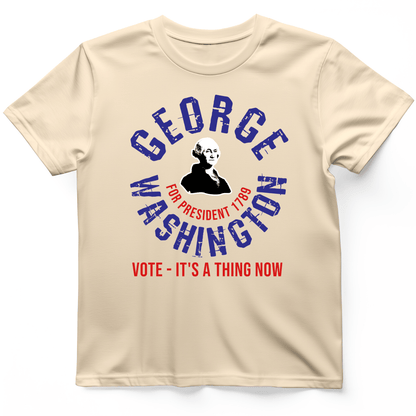 George Washington For President T-Shirt Natural / S