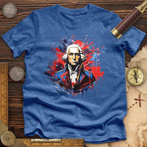 George Washington High Quality Tee Heather True Royal / S