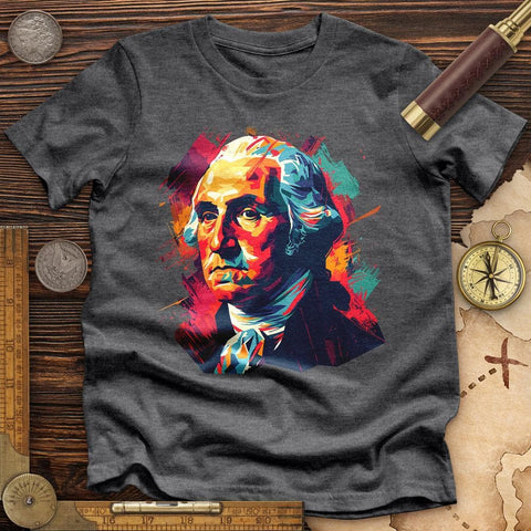 George Washington Vibrant High Quality Tee Dark Grey Heather / S