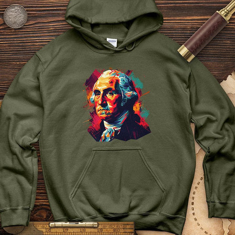 George Washington Vibrant Hoodie Military Green / S