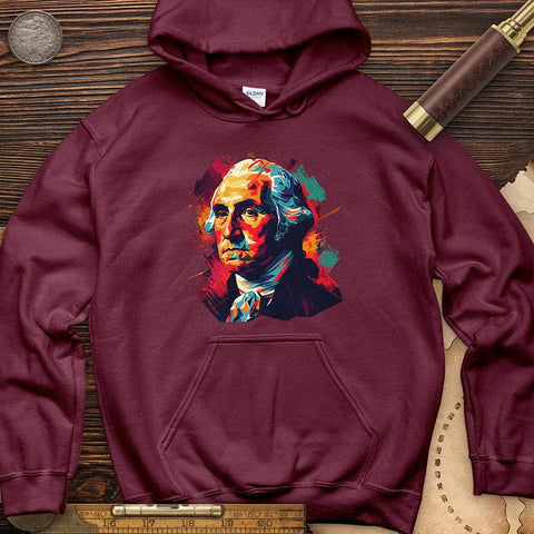 George Washington Vibrant Hoodie Maroon / S