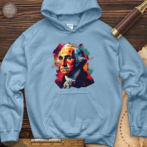 George Washington Vibrant Hoodie Light Blue / S