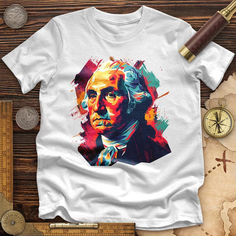 George Washington Vibrant Premium QualityTee White / S