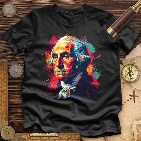 George Washington Vibrant Premium QualityTee Black / S