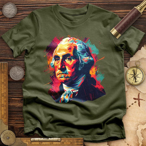 George Washington Vibrant T-Shirt Military Green / S
