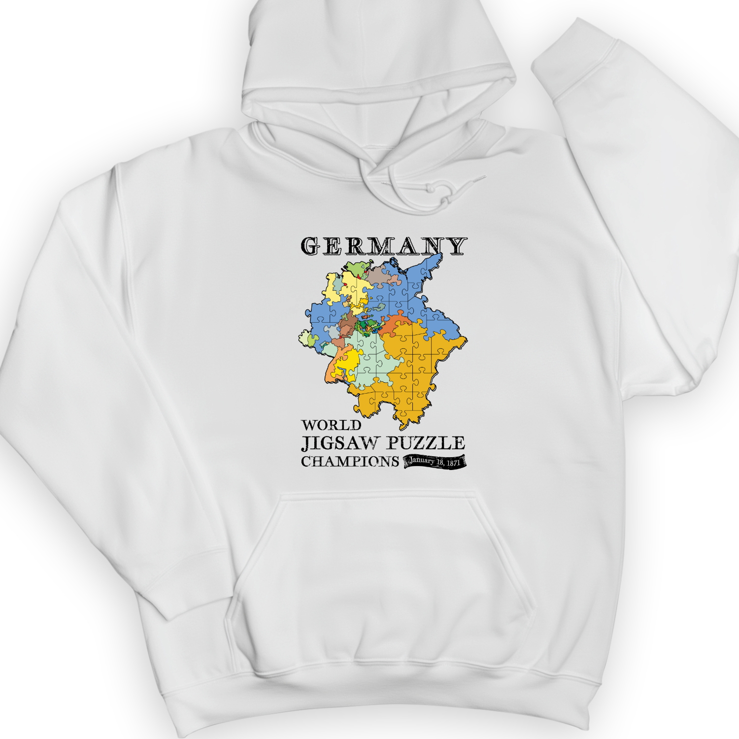 Germany Jigsaw Champion Hoodie White / S