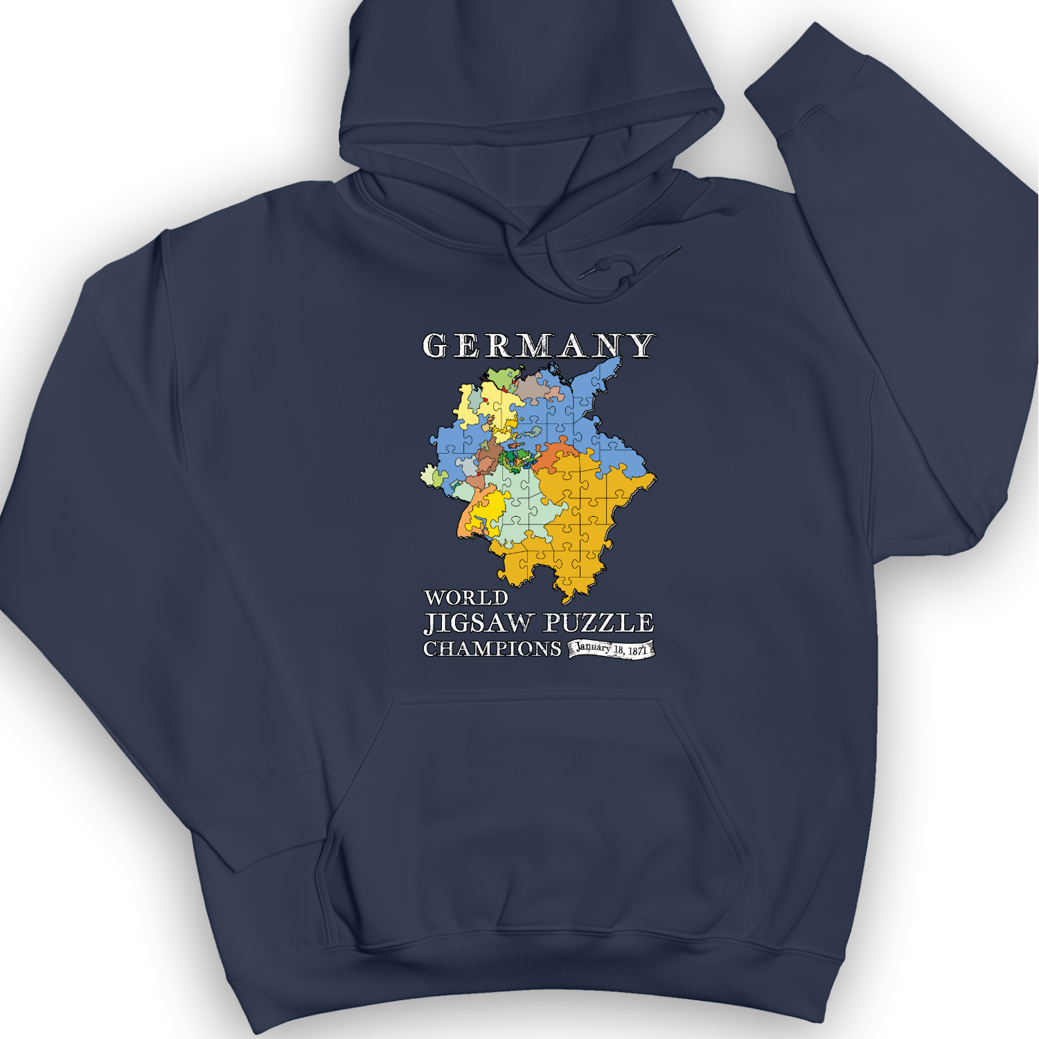 Germany Jigsaw Champion Hoodie Navy / S