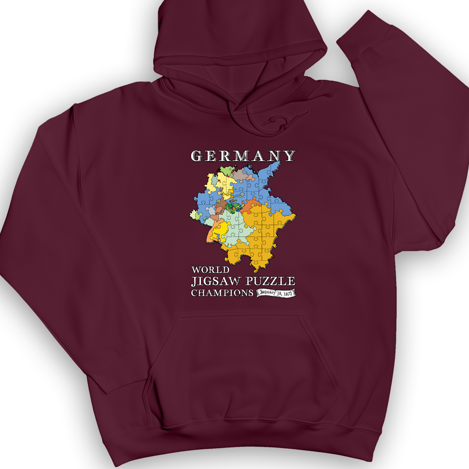 Germany Jigsaw Champion Hoodie Maroon / S