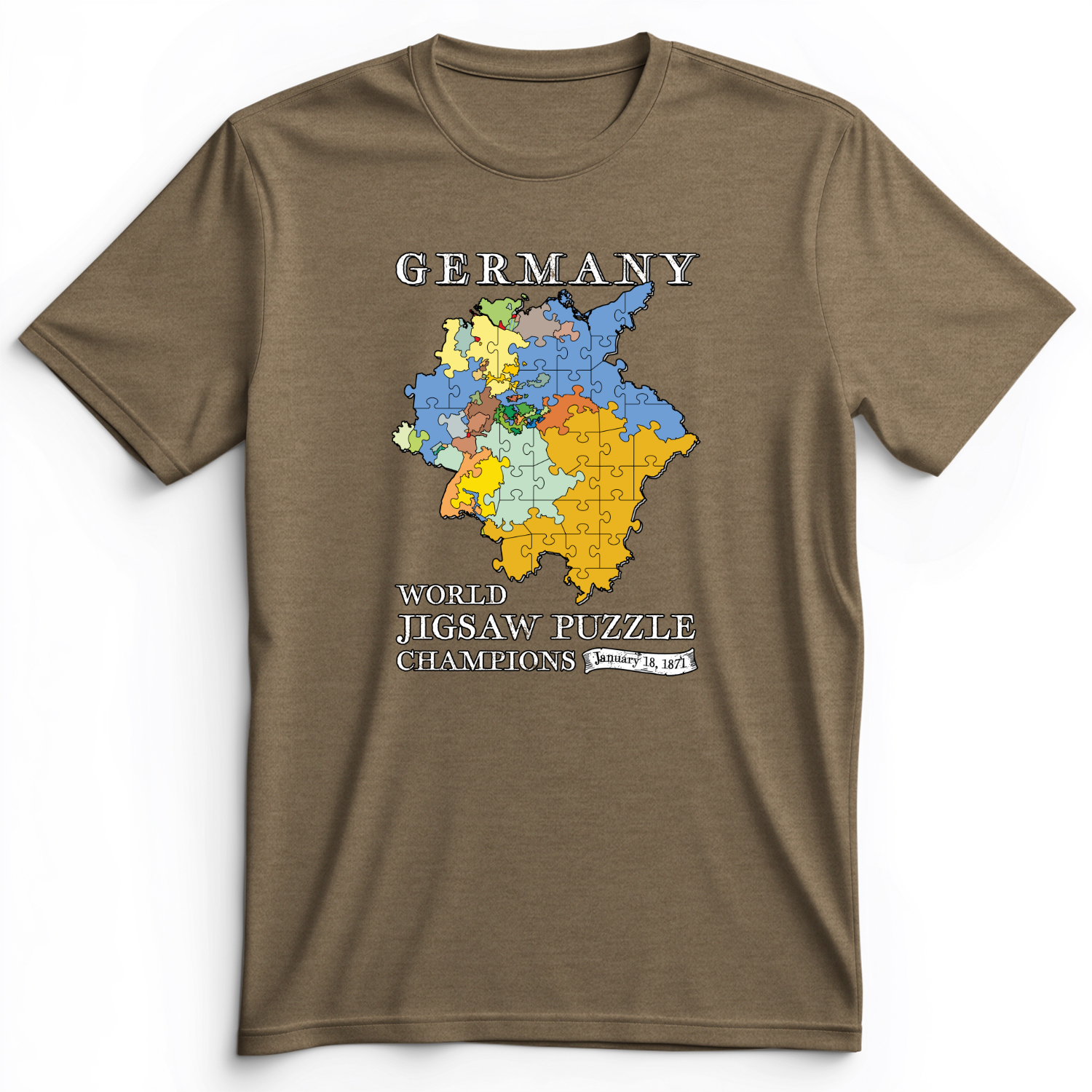 Germany Jigsaw Champion Premium Tee Heather Olive / S