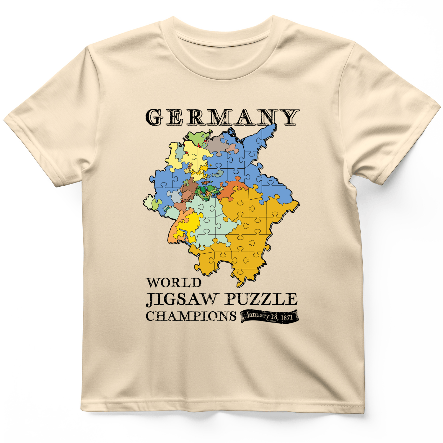 Germany Jigsaw Champion T-Shirt Natural / S