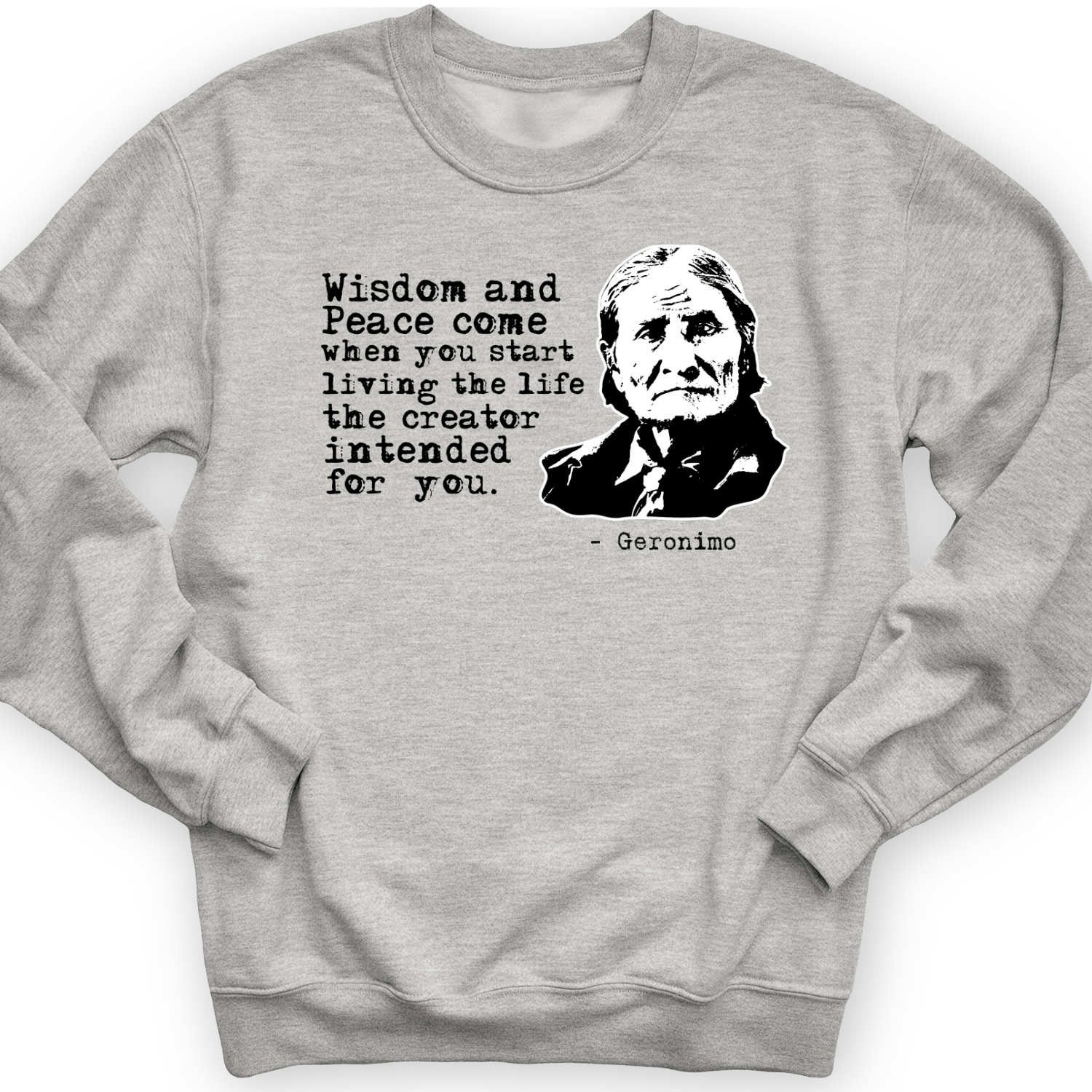 Geronimo Wisdom And Peace Crewneck Sport Grey / S