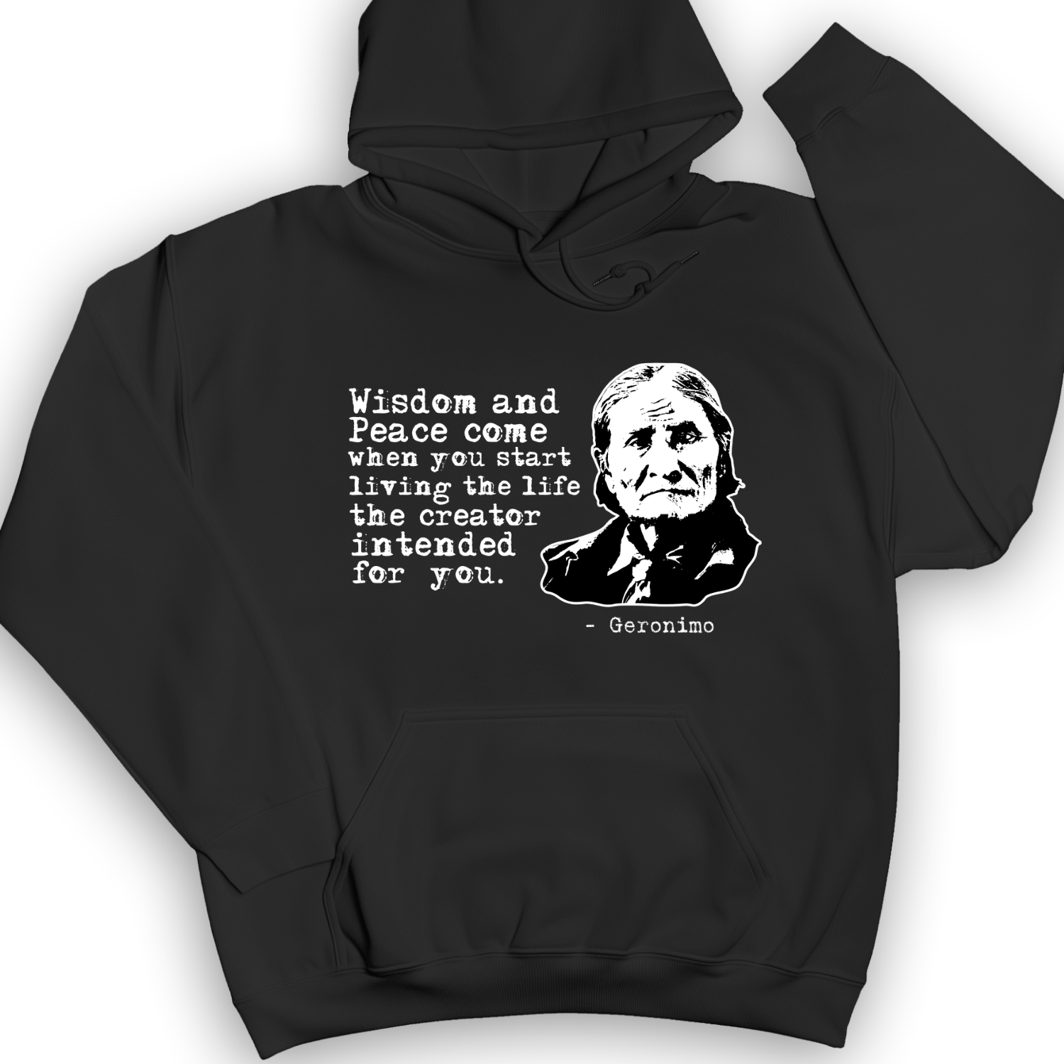Geronimo Wisdom And Peace Hoodie Black / S