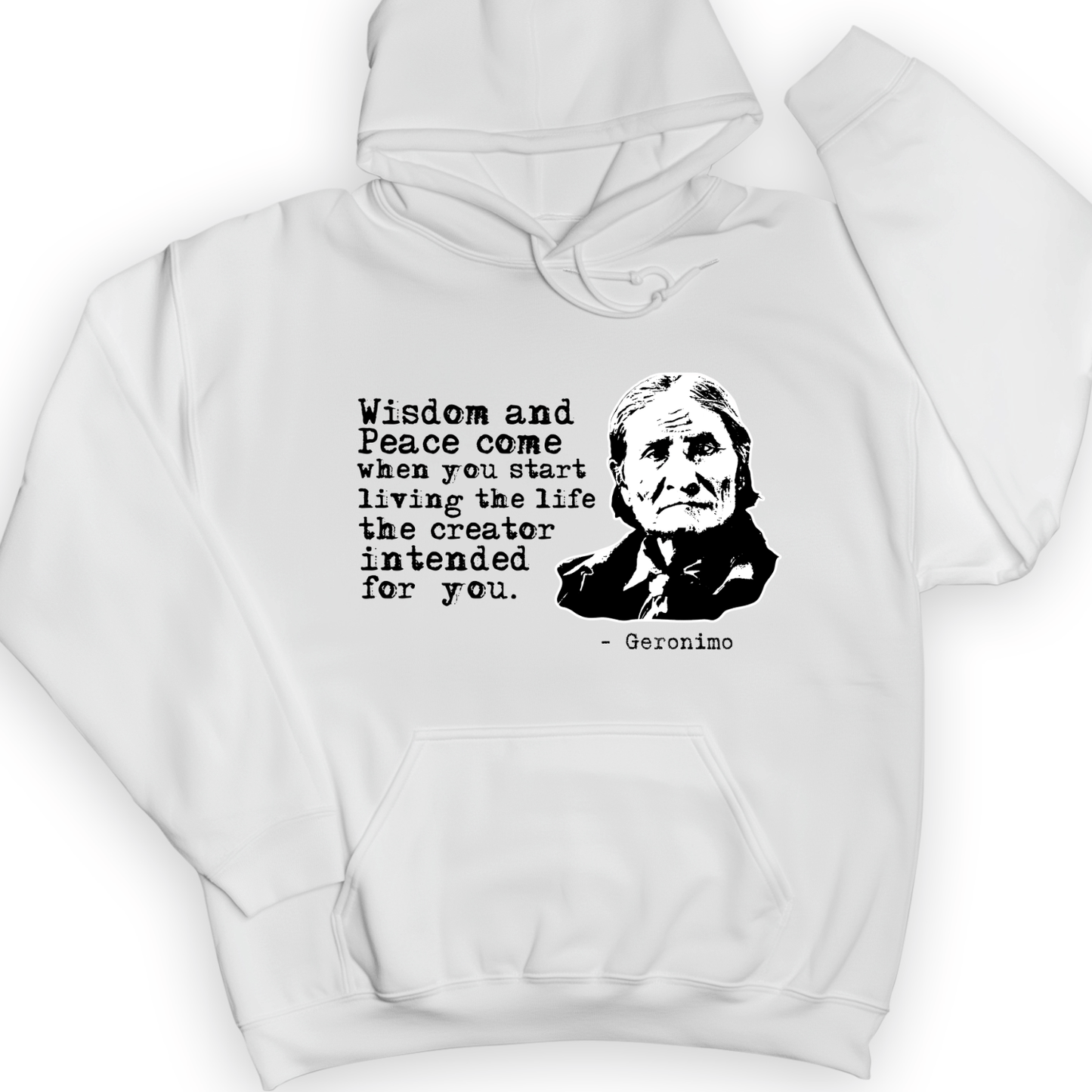 Geronimo Wisdom And Peace Hoodie White / S