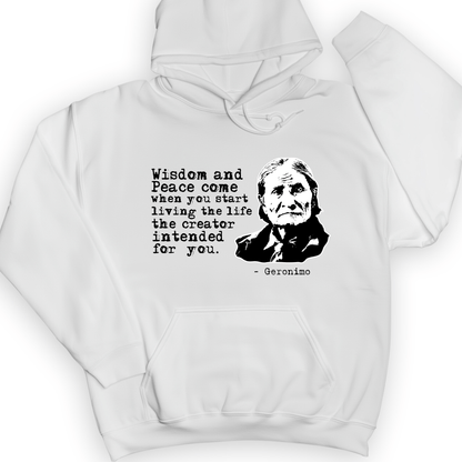 Geronimo Wisdom And Peace Hoodie White / S
