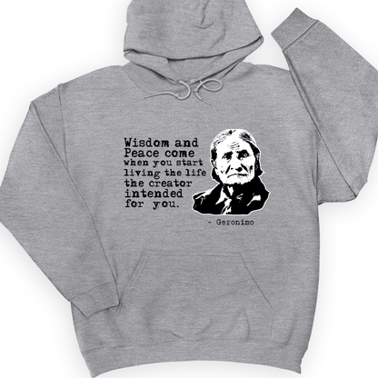 Geronimo Wisdom And Peace Hoodie Sport Grey / S