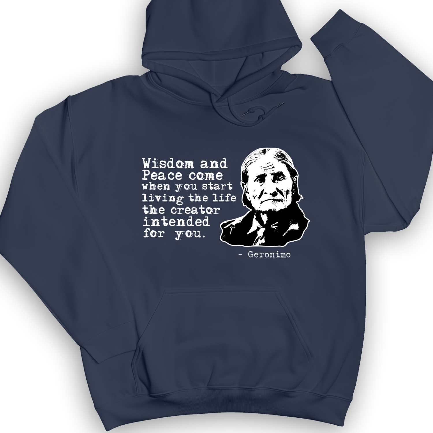 Geronimo Wisdom And Peace Hoodie Navy / S