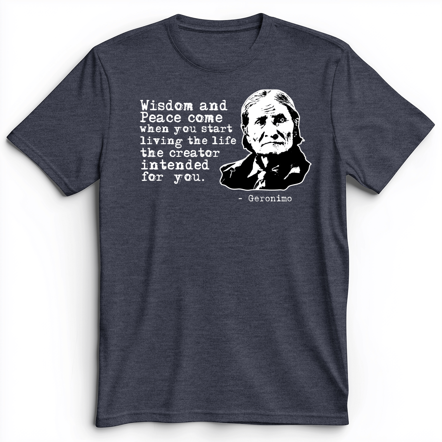 Geronimo Wisdom And Peace Premium Tee Heather Navy / S