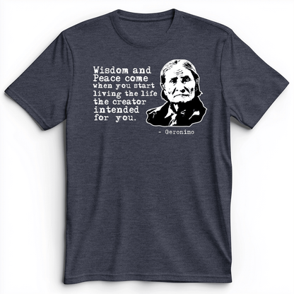 Geronimo Wisdom And Peace Premium Tee Heather Navy / S