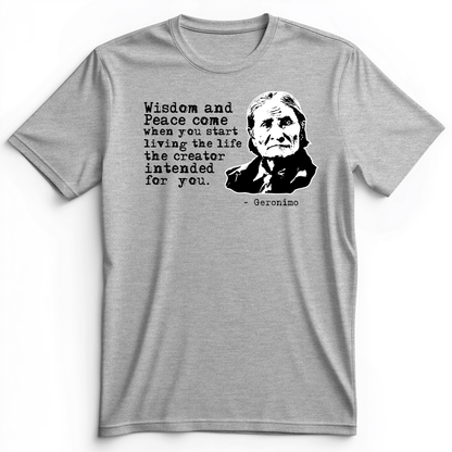 Geronimo Wisdom And Peace Premium Tee Athletic Heather / S
