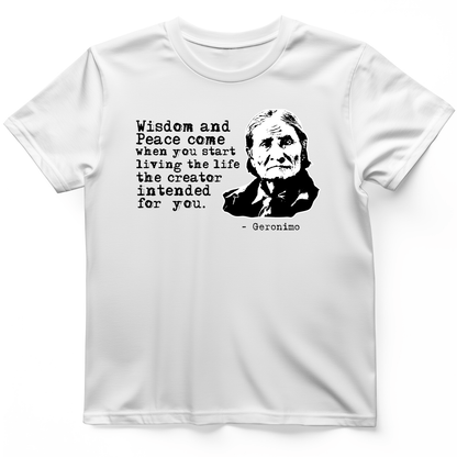 Geronimo Wisdom And Peace T-Shirt White / S