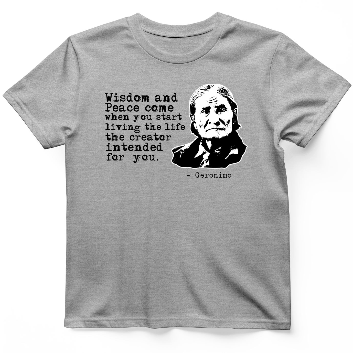 Geronimo Wisdom And Peace T-Shirt Sport Grey / S