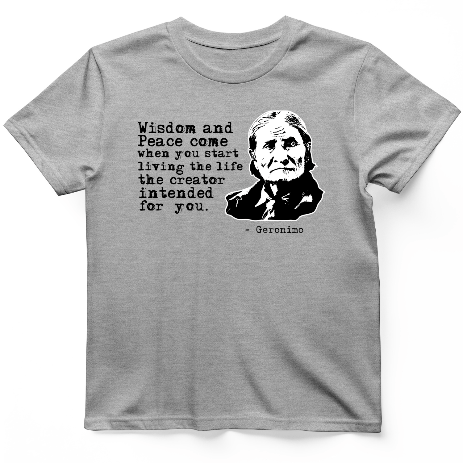 Geronimo Wisdom And Peace T-Shirt Sport Grey / S