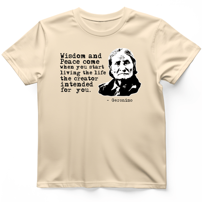 Geronimo Wisdom And Peace T-Shirt Natural / S