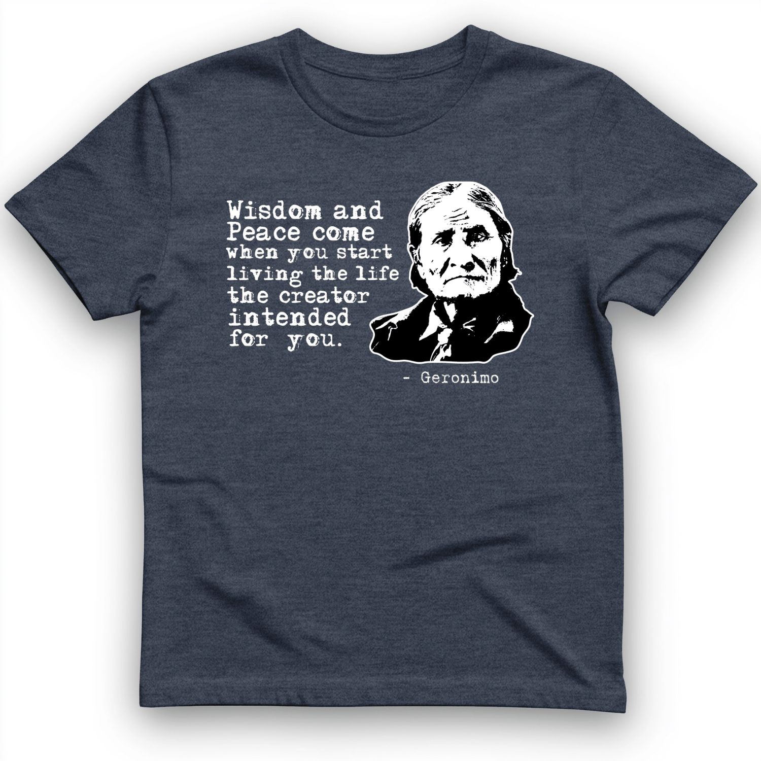 Geronimo Wisdom And Peace T-Shirt Heather Navy / S