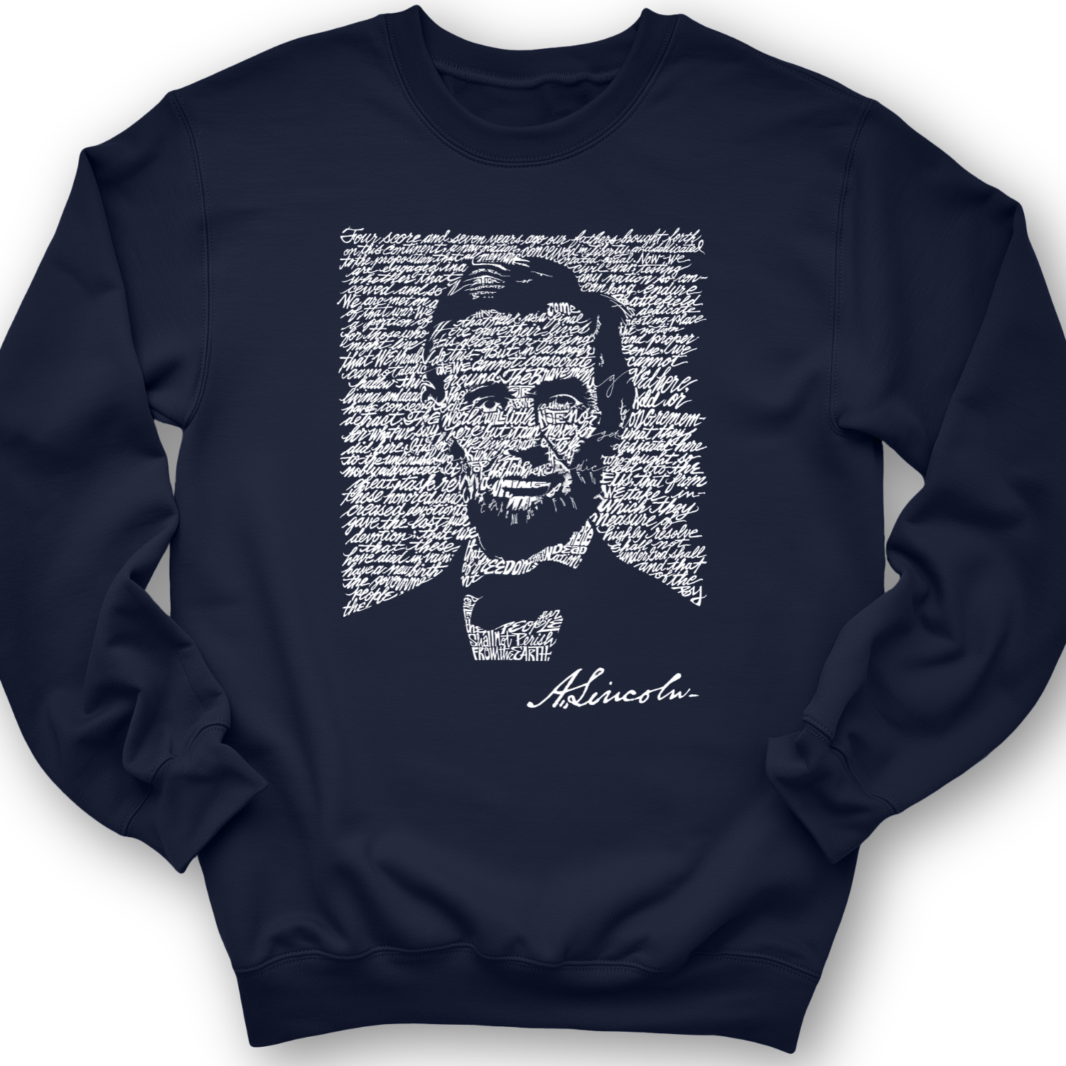Gettysburg Address Crewneck Navy / S