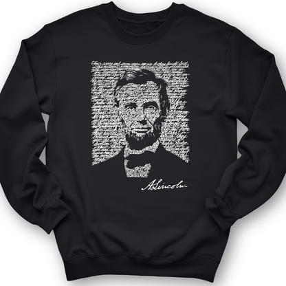 Gettysburg Address Crewneck Black / S