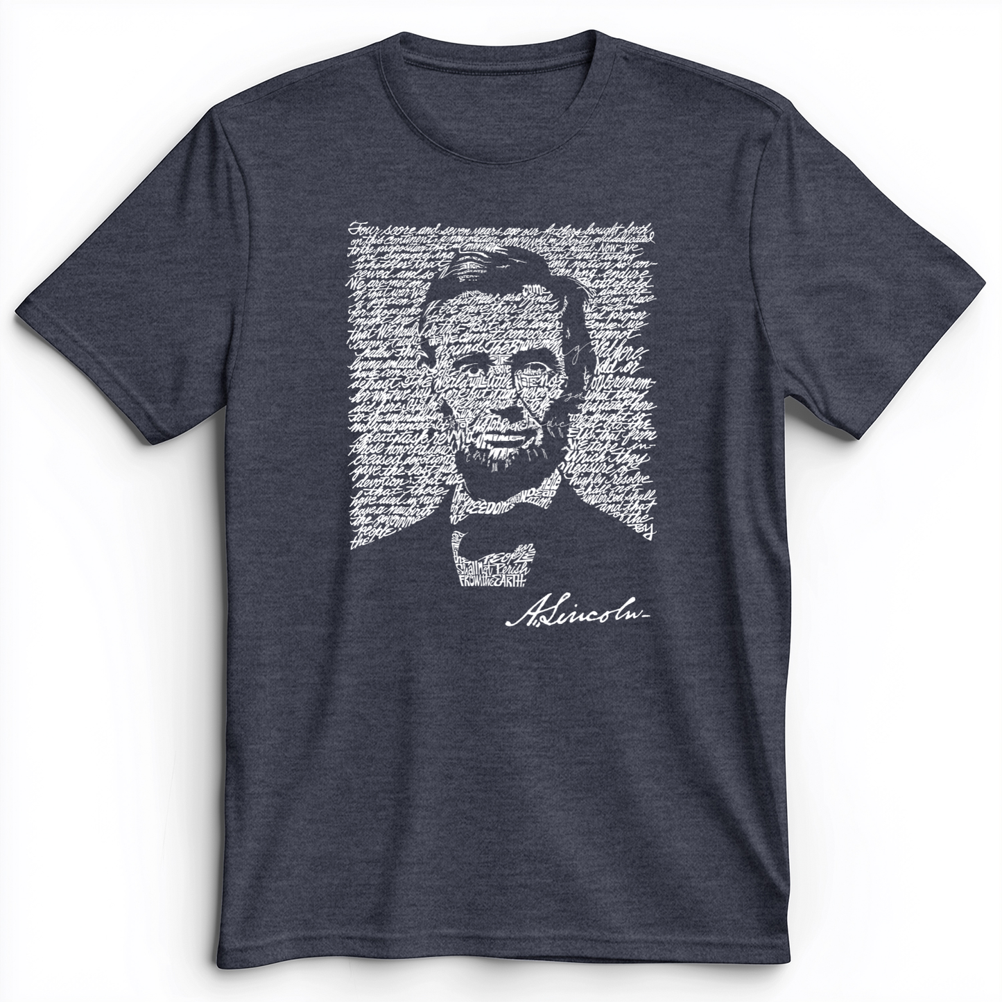 Gettysburg Address Premium Tee Heather Navy / S