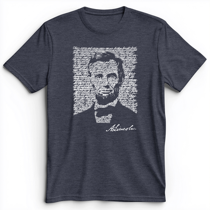 Gettysburg Address Premium Tee Heather Navy / S
