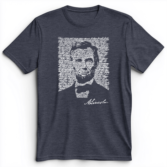Gettysburg Address Premium Tee Heather Navy / S