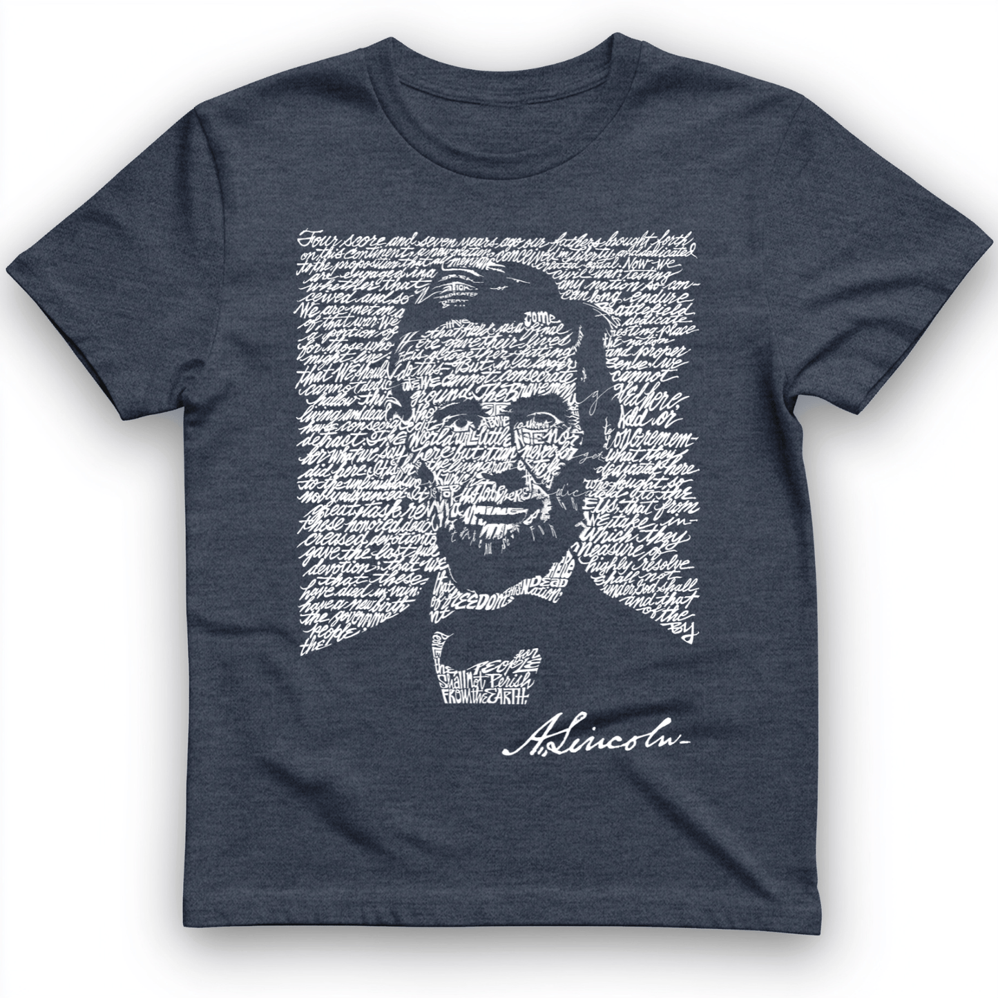Gettysburg Address T-Shirt Heather Navy / S