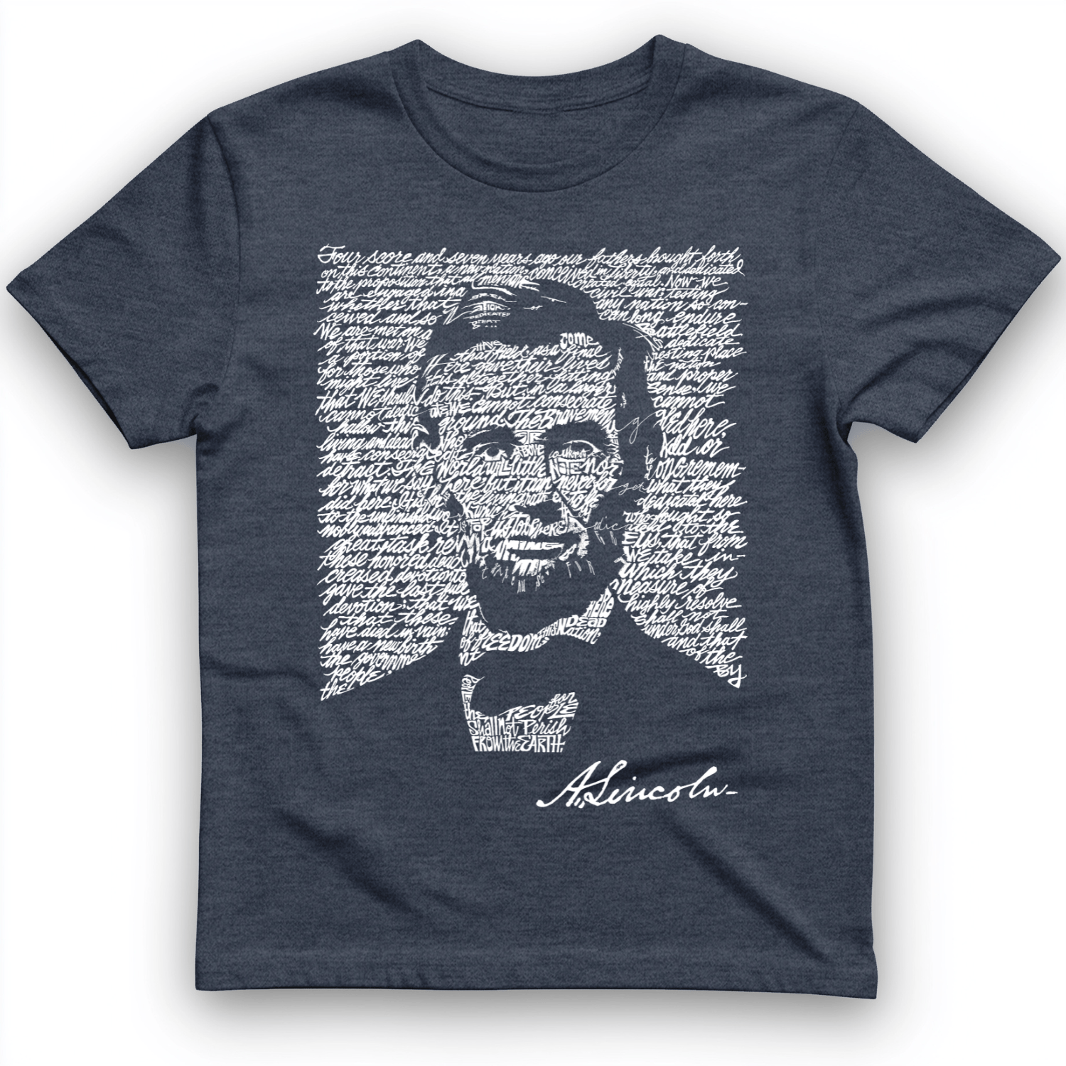 Gettysburg Address T-Shirt Heather Navy / S