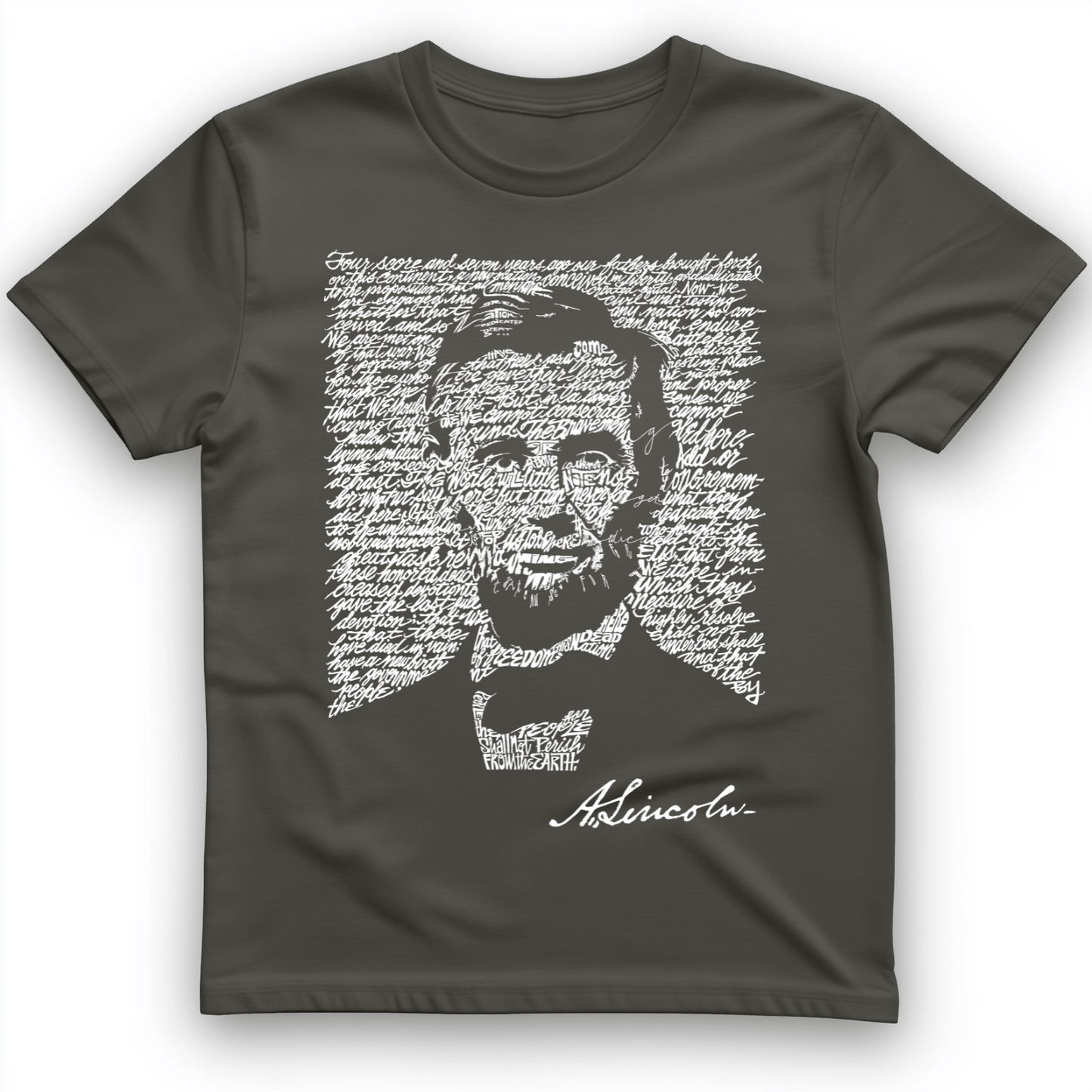Gettysburg Address T-Shirt Charcoal / S