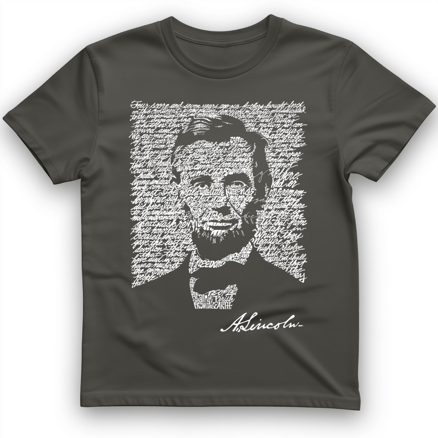 Gettysburg Address T-Shirt Charcoal / S