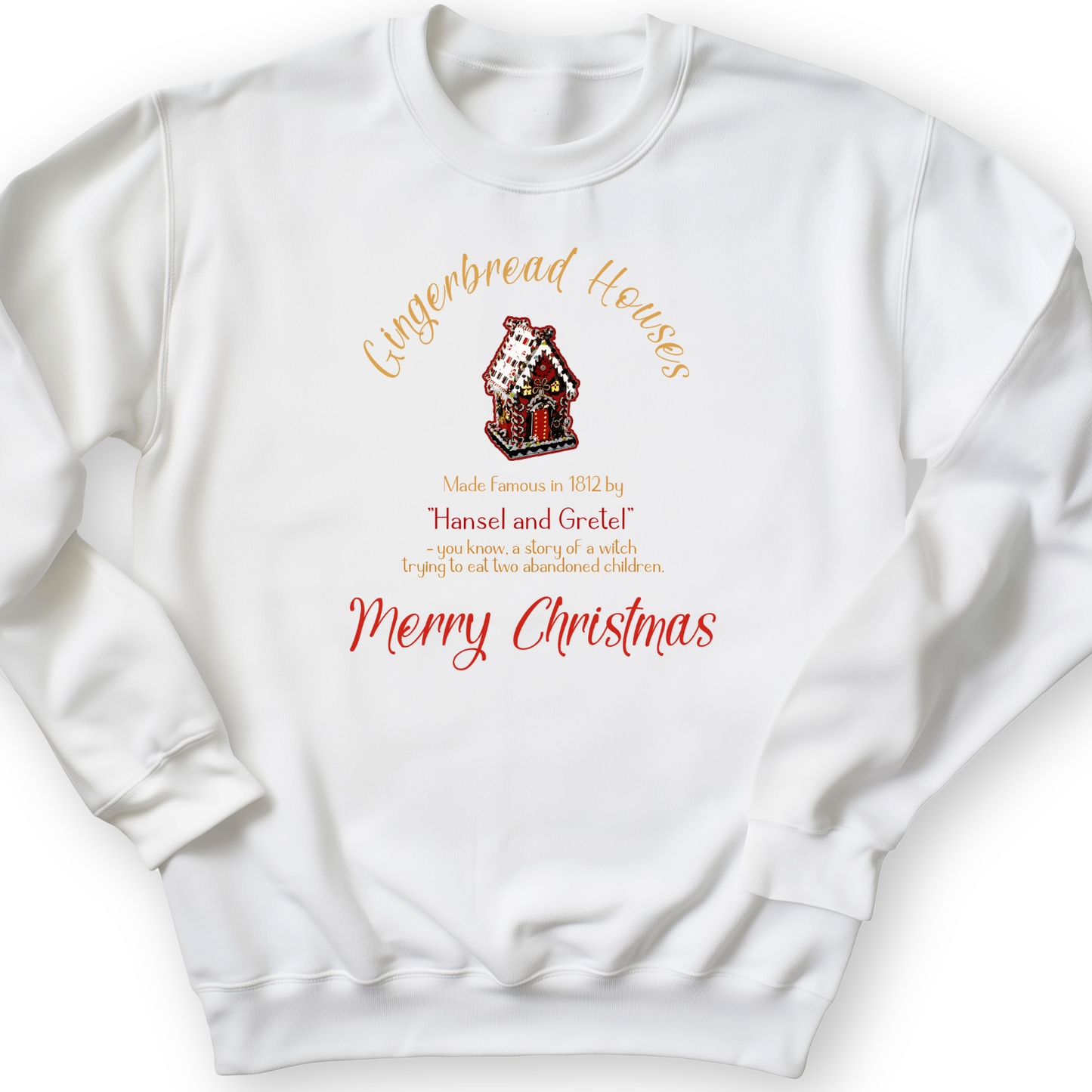 Gingerbread House Crewneck White / S