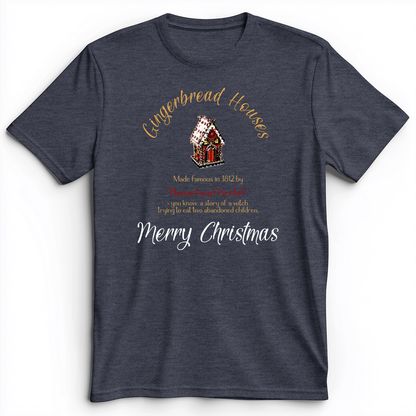 Gingerbread House Premium Tee Heather Navy / S