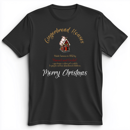 Gingerbread House Premium Tee Dark Grey Heather / S