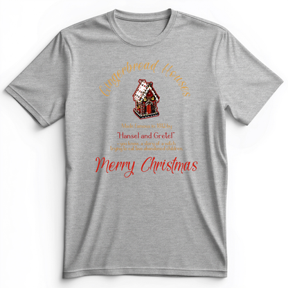 Gingerbread House Premium Tee Athletic Heather / S