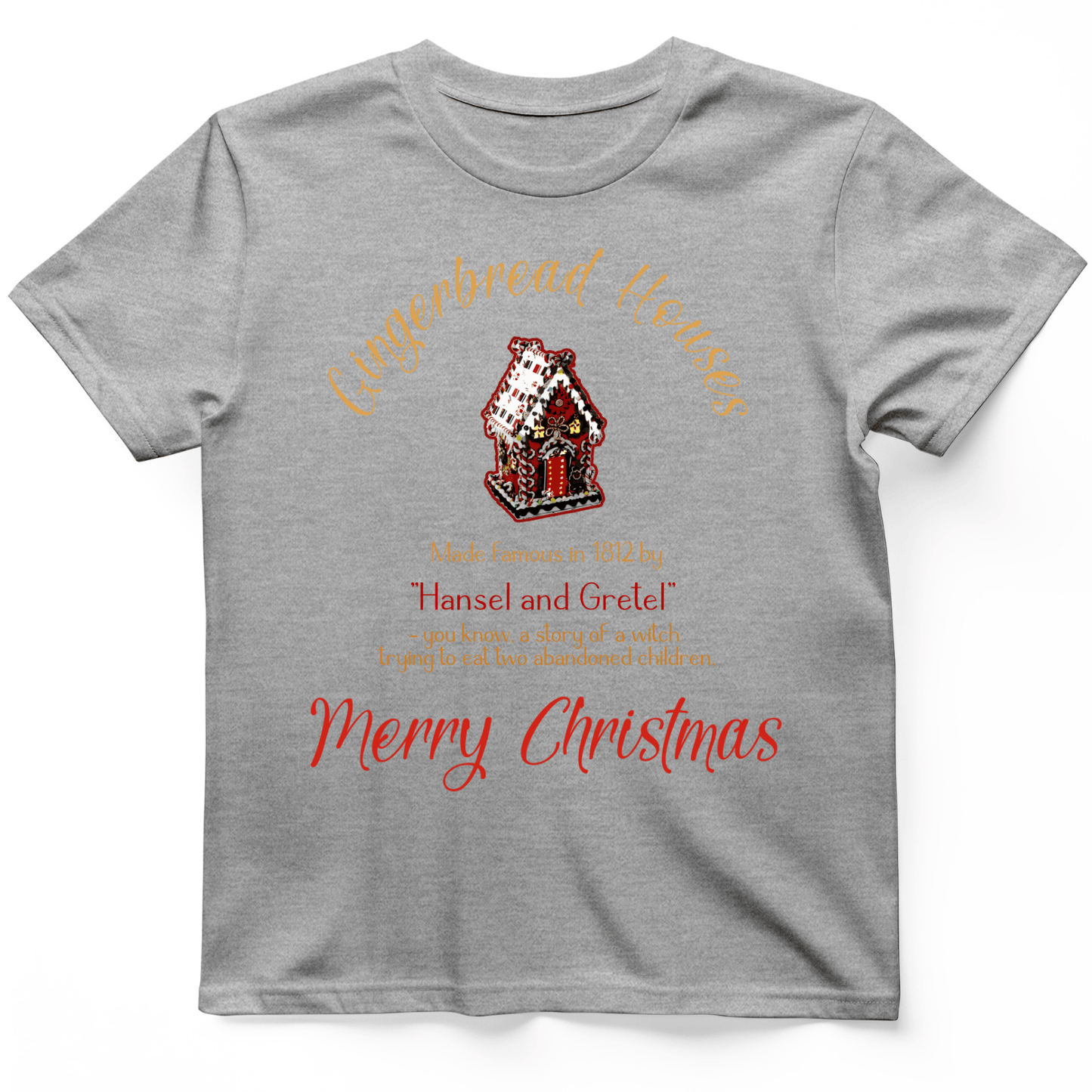 Gingerbread House T-Shirt Sport Grey / S