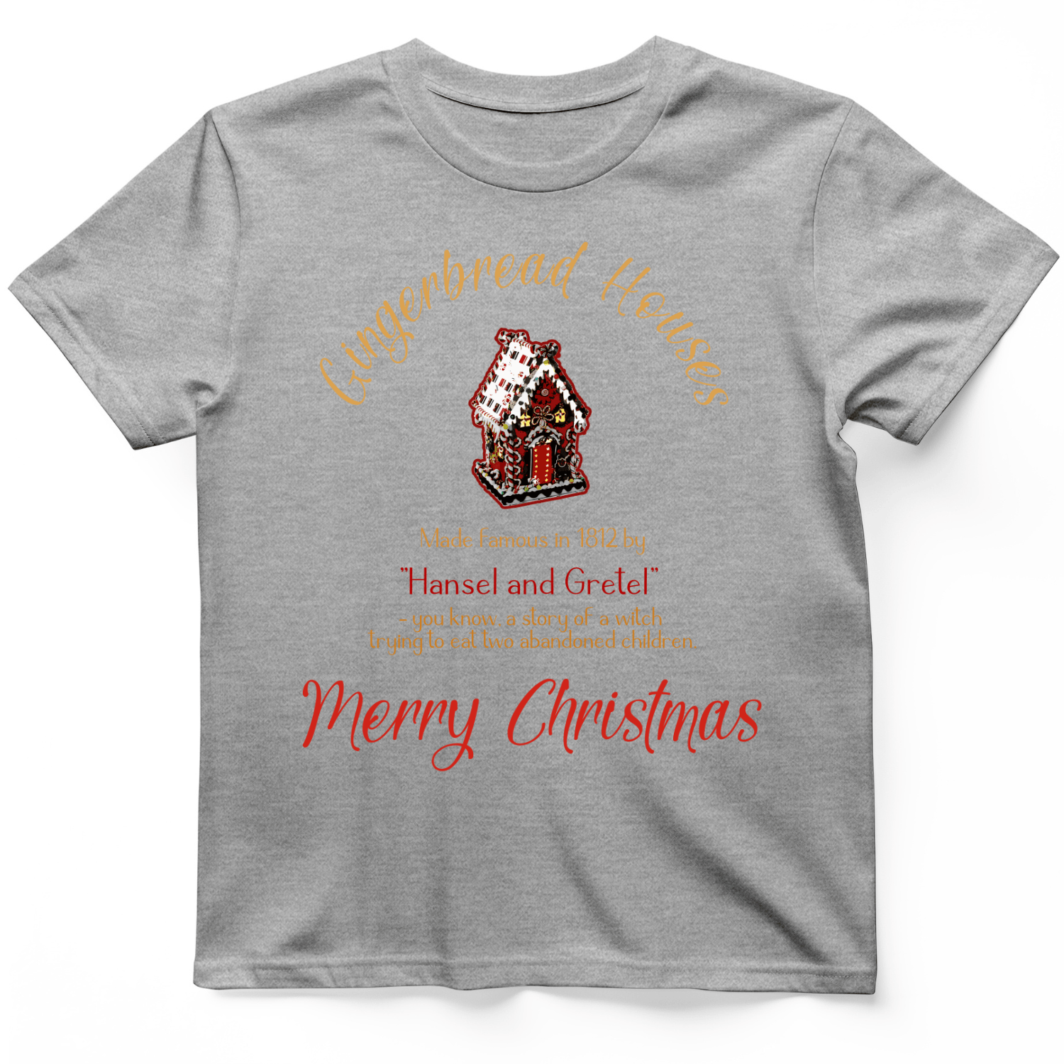Gingerbread House T-Shirt Sport Grey / S