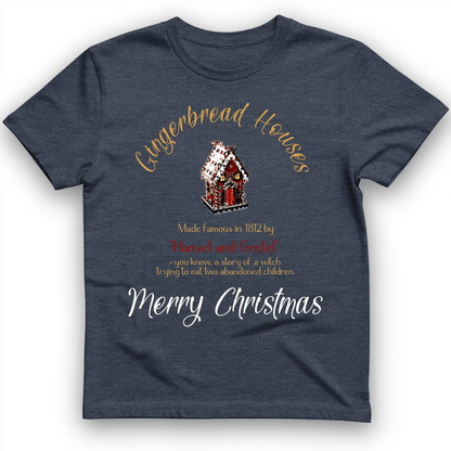 Gingerbread House T-Shirt Heather Navy / S