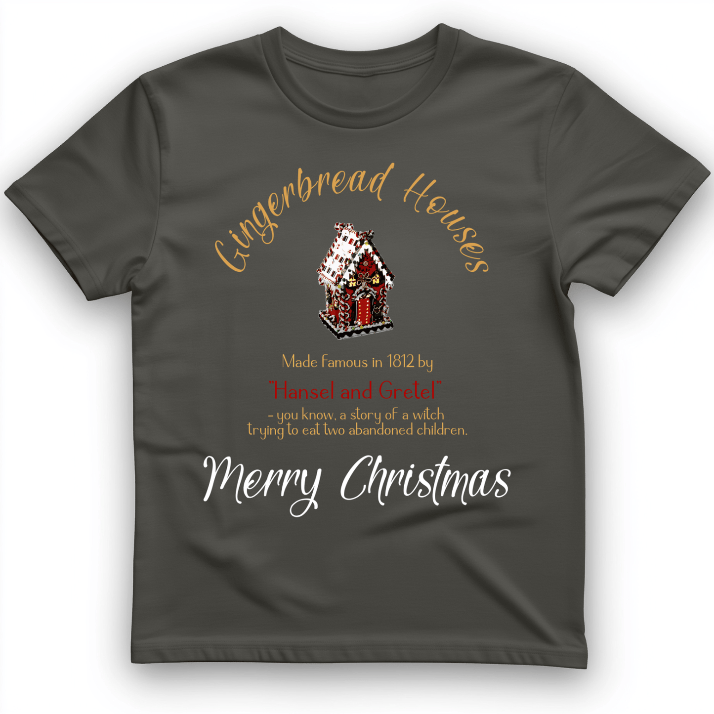 Gingerbread House T-Shirt Charcoal / S