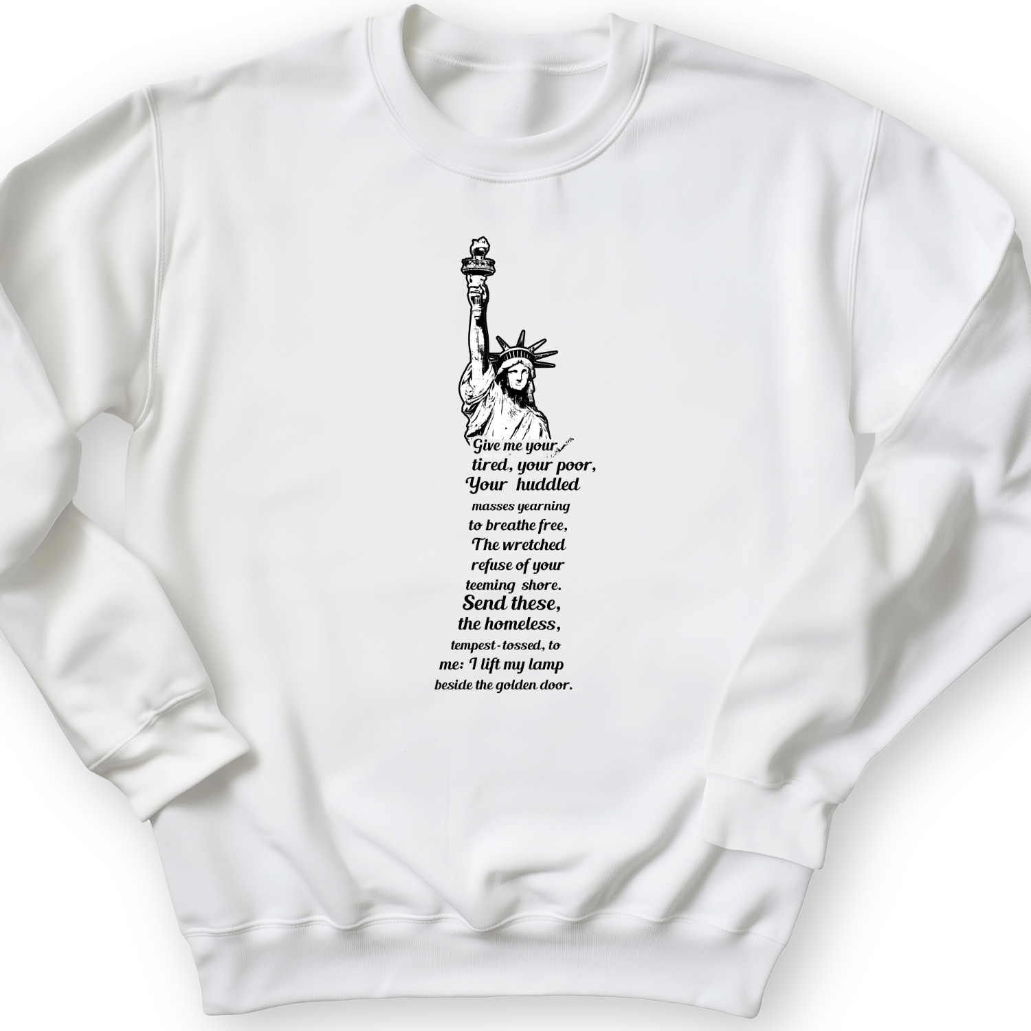 Give Me Your Tired Crewneck White / S