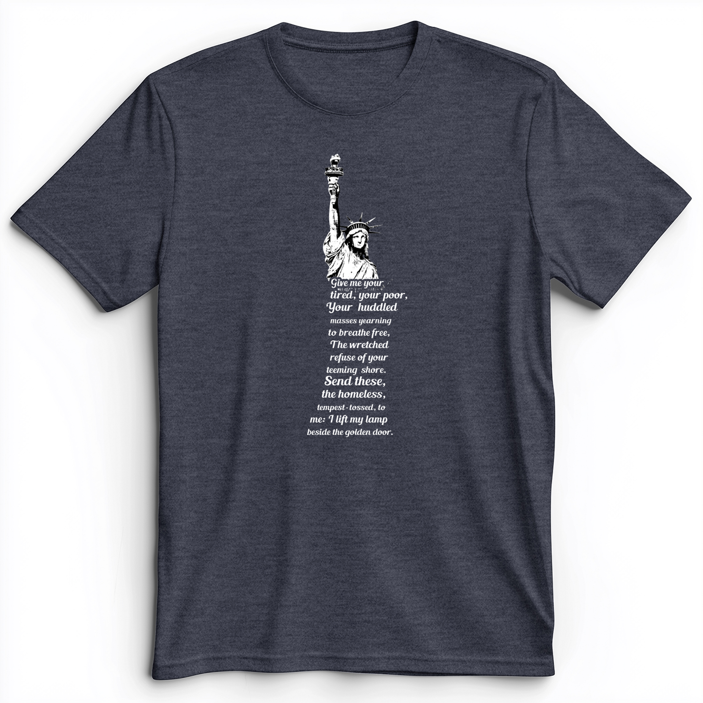 Give Me Your Tired Premium Tee Heather Navy / S