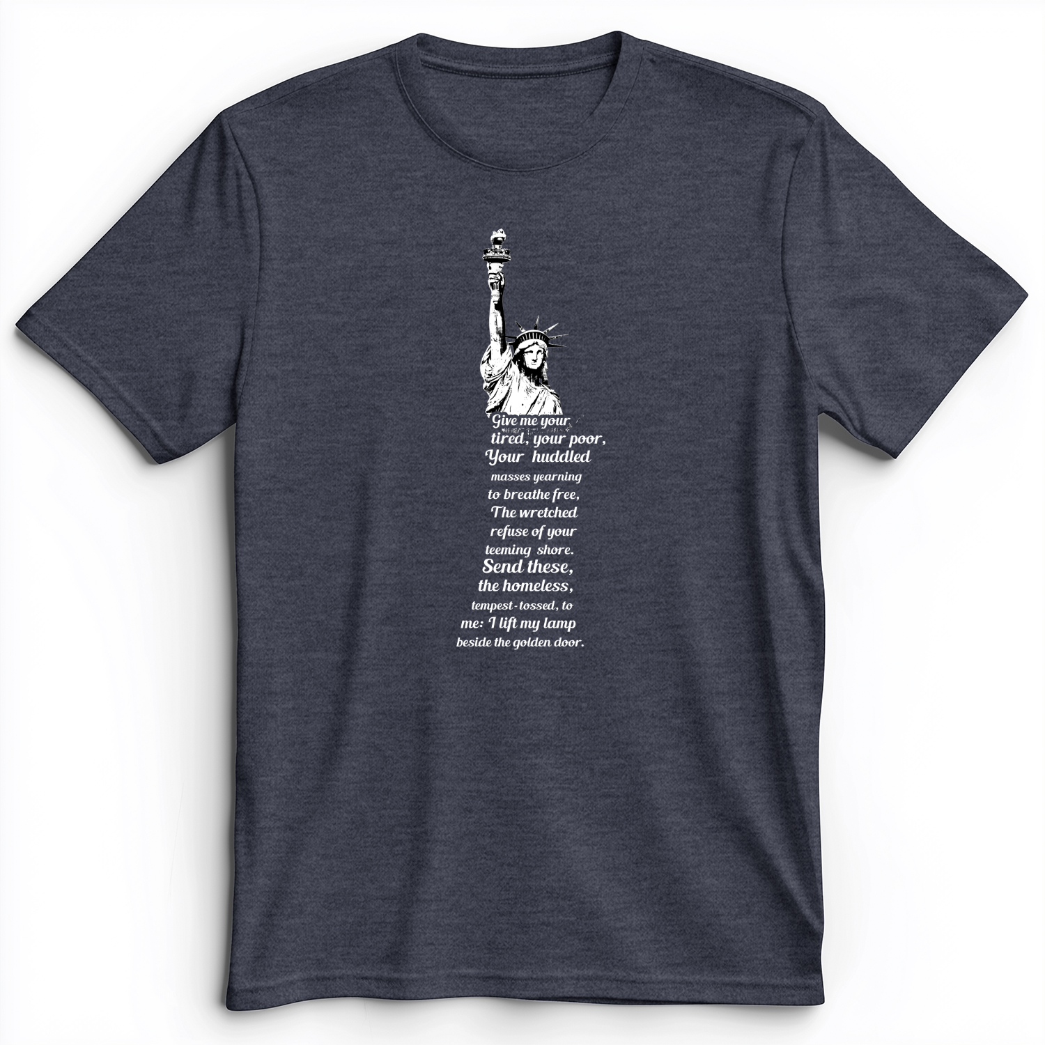 Give Me Your Tired Premium Tee Heather Navy / S