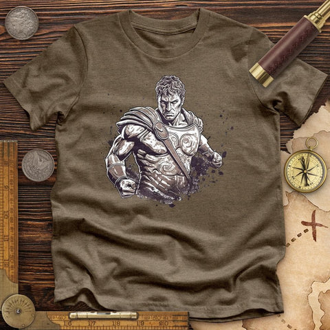 Gladiator Battle High Quality Tee Heather Olive / S