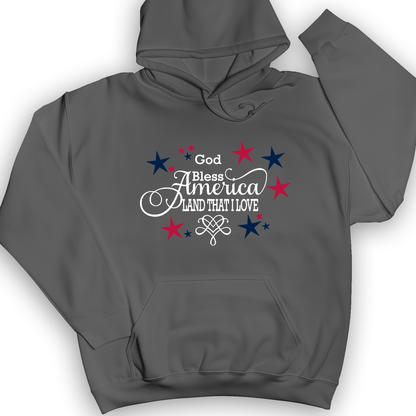 God Bless America Hoodie Charcoal / S